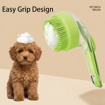 2026 New Universal 2-In-1 Pet Bath & Grooming Deshedding Brush with Built-In Soap Dispenser, Ergonomic Handle, 8In×3In×4In Gentle Massage Tool, Boosts Blood Circulation, Deshed as You Wash for Dogs & Cats, Saves Dry Shampoo